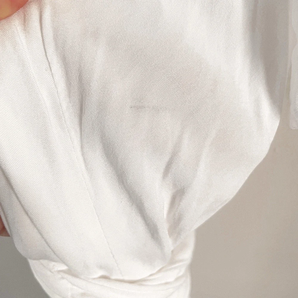 L*SPACE Panama Maxi Long Wrap Dress in White, Small - Picture 12 of 12